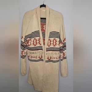 Maurices Aztec Patterned Cardigan Fringe Western Boho Plus Size 2X